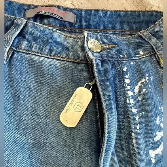 LOLO BLUES Pearl Embellished Cropped Jeans - Picture 5 of 6